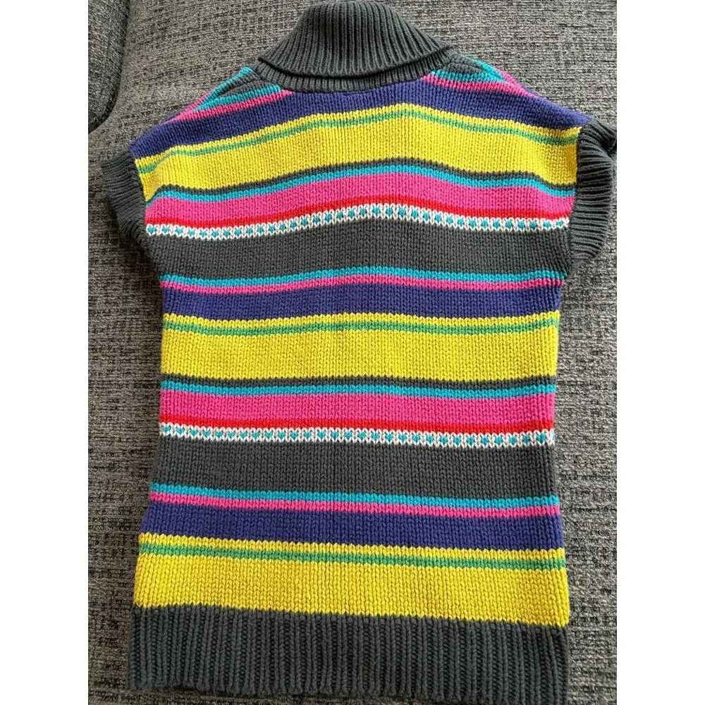 Carters  Toddler Knit Sweater Vest By 3T With Stripes &‎ Embroidered Flowers